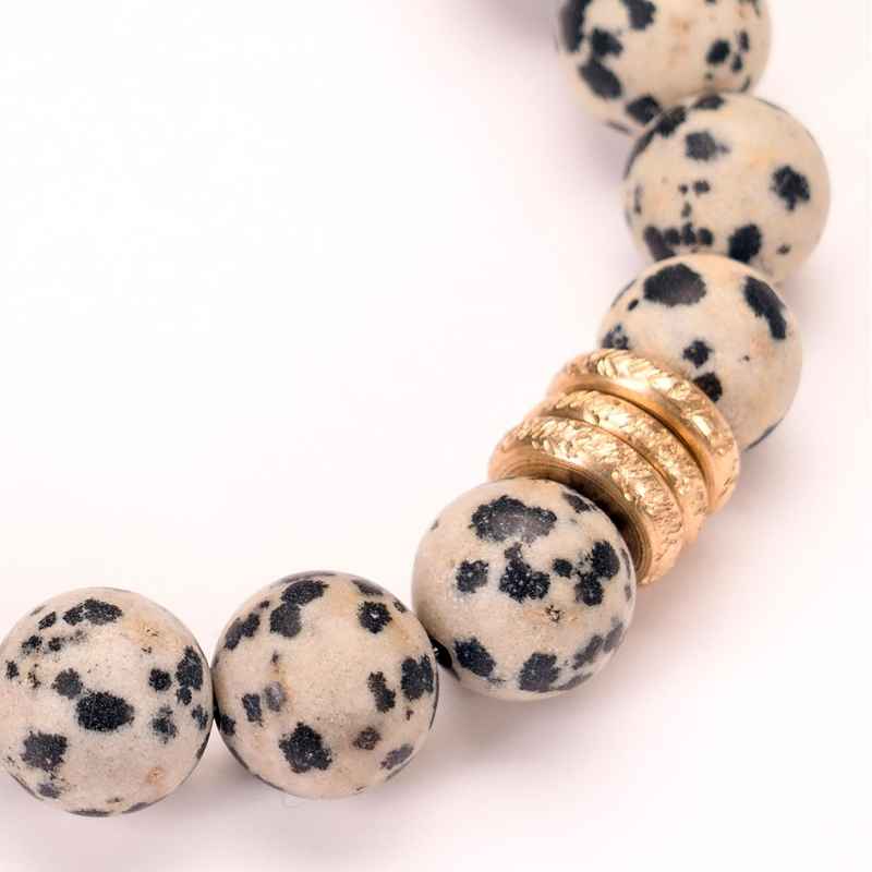 Semi-Precious Birthstone Bracelet with Rings (october)